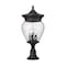 Z-Lite Davina 4 Light Outdoor Pier Mounted Fixture, 12in. W x 27.25in. H, Black 5016PHBR-553PM-BK - alternate 4